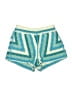 Rebellion Chevron-herringbone Teal Shorts Size M - photo 1
