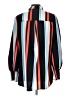 Crosby Stripes Black 3/4 Sleeve Blouse Size L - photo 2