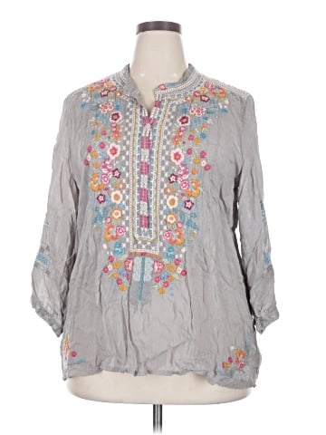 Johnny Was 3/4 Sleeve Blouse (view 1)