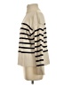 Zara Stripes Ivory Turtleneck Sweater Size S - photo 5