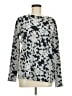 Ann Taylor LOFT 100% Cotton Print Silver Pullover Sweater Size M - photo 1