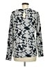 Ann Taylor LOFT 100% Cotton Print Silver Pullover Sweater Size M - photo 2