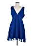 BCBGeneration 100% Polyester Solid Blue Cocktail Dress Size 8 - photo 1