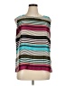 Talbots Stripes Teal Blue Sleeveless Blouse Size XL - photo 1
