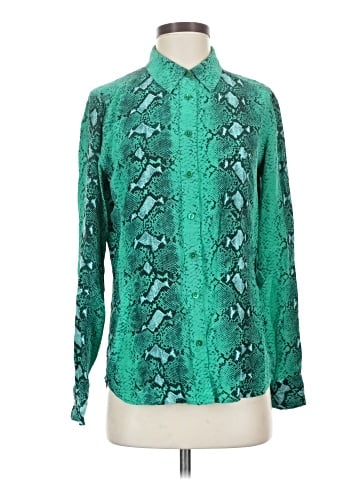 Equipment Long Sleeve Silk Top (view 1)