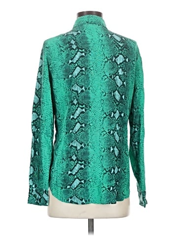 Equipment Long Sleeve Silk Top (view 2)