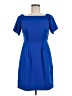 Eliza J 100% Polyester Solid Blue Cocktail Dress Size 6 (petite) - photo 1