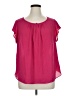 Roz & Ali 100% Polyester Pink Short Sleeve Blouse Size 1X - photo 1