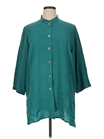 Citron 3/4 Sleeve Button-Down Shirt (view 1)