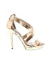 BCBGMAXAZRIA 100% Leather Gold Sandals Size 8 - photo 1