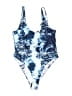 Zaful Tie-dye Blue One Piece Swimsuit Size 10 - photo 1