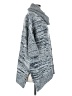 Sweet Romeo 100% Acrylic Gray Poncho Size M - photo 4