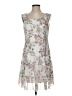 Connected Apparel Floral Gray Cocktail Dress Size 4 (petite) - photo 1