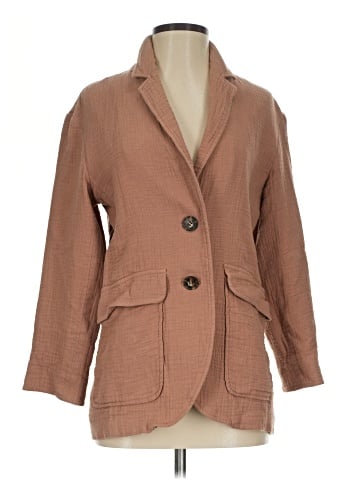 Madewell Cotton-Linen Relaxed Larsen Blazer (view 1)