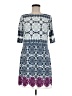 Eliza J Print Blue Casual Dress Size 6 - photo 1