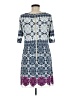 Eliza J Print Blue Casual Dress Size 6 - photo 2