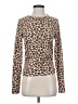 Moa Moa Animal Print Brown Long Sleeve Top Size M - photo 1