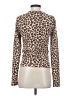 Moa Moa Animal Print Brown Long Sleeve Top Size M - photo 2