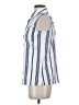 NY Collection Stripes Blue Sleeveless Button-Down Shirt Size S - photo 5