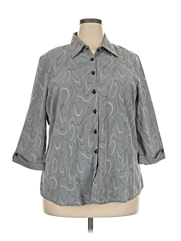 DressBarn 3/4 Sleeve Button-Down Shirt (view 1)