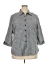 DressBarn Paisley Gray 3/4 Sleeve Button-Down Shirt Size 18 - photo 1