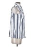 NY Collection Stripes Blue Sleeveless Button-Down Shirt Size S - photo 4