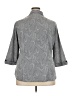 DressBarn Paisley Gray 3/4 Sleeve Button-Down Shirt Size 18 - photo 2