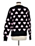Beach Riot 100% Cotton Hearts Black Pullover Sweater Size M - photo 2