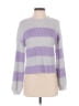 Steve Madden Stripes Purple Pullover Sweater Size S - photo 1