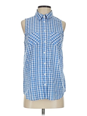 Faded Glory Sleeveless Button-Down Shirt (view 1)