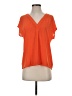 Ann Taylor 100% Polyester Orange Short Sleeve Blouse Size XS - photo 1