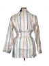 BCBGMAXAZRIA Stripes Silver Blazer Size M - photo 2