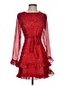 Mi ami 100% Polyester Stars Red Cocktail Dress Size S - photo 1