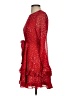 Mi ami 100% Polyester Stars Red Cocktail Dress Size S - photo 5