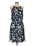 Collective Concepts 100% Polyester Floral Blue Casual Dress Size L - photo 1