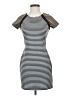 Lucca Couture Stripes Gray Casual Dress Size S - photo 1