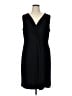 Chaps Solid Black Cocktail Dress Size 16 - photo 1