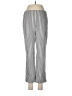 Weekends by Chico's Stripes Silver Casual Pants Size Med (1) - photo 1