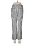 Weekends by Chico's Stripes Silver Casual Pants Size Med (1) - photo 2