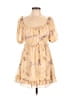 Simplee 100% Polyester Paisley Yellow Casual Dress Size L - photo 1