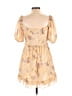 Simplee 100% Polyester Paisley Yellow Casual Dress Size L - photo 2