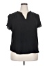 41Hawthorn 100% Polyester Black Short Sleeve Blouse Size XXL - photo 1