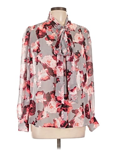 Eva Mendes by New York & Company Long Sleeve Blouse (view 1)