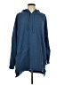 Hue Solid Blue Pullover Hoodie Size Lg - XL - photo 1