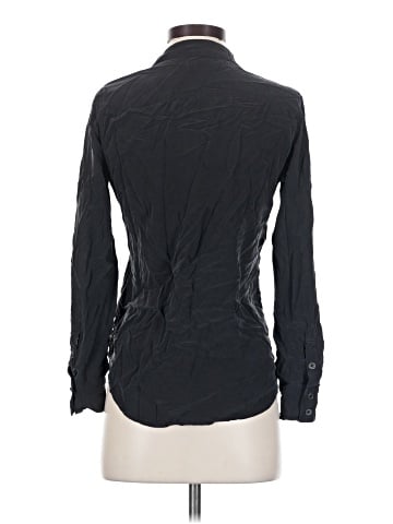 Equipment Long Sleeve Silk Top (view 2)