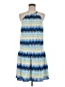 Ramy Brook 100% Polyester Print Blue Casual Dress Size M - photo 1