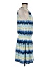 Ramy Brook 100% Polyester Print Blue Casual Dress Size M - photo 4