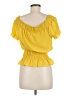 Takara 100% Polyester Yellow Short Sleeve Blouse Size M - photo 2