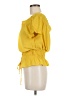 Takara 100% Polyester Yellow Short Sleeve Blouse Size M - photo 5