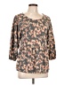 Bobeau Brown 3/4 Sleeve Blouse Size L - photo 1